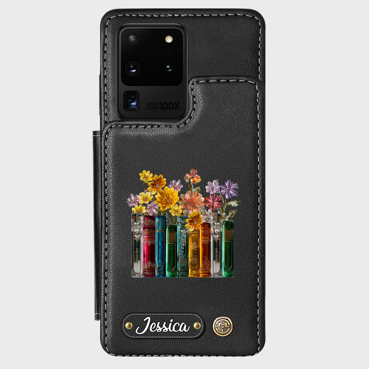 Books And Flowers - Personalized Book Wallet Phone Case