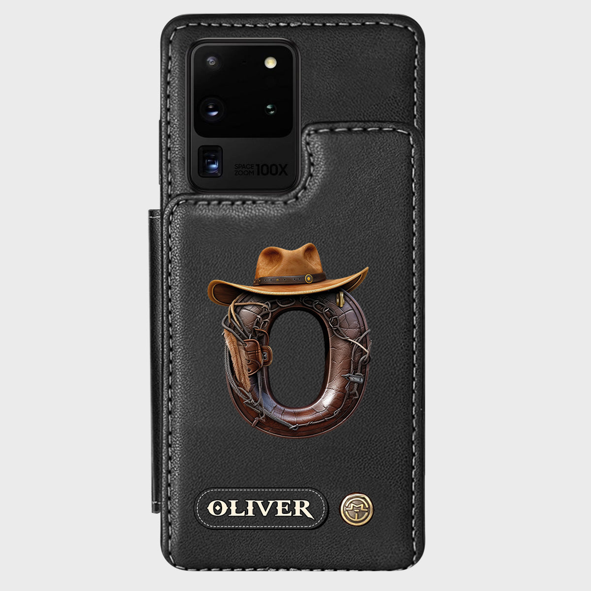 Western Style Name Initial Letter - Personalized Cowboy/Cowgirl Wallet Phone Case