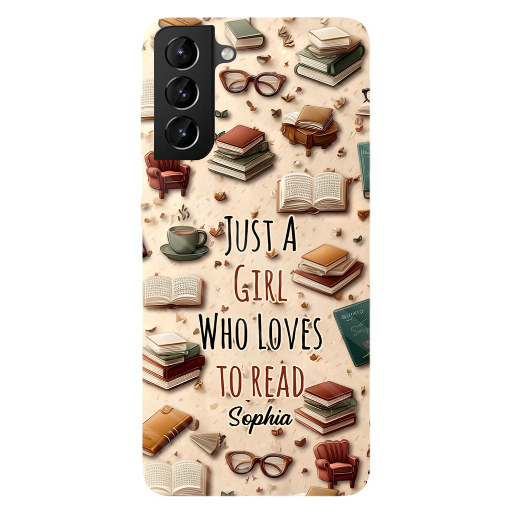 Just a Girl who Loves to Read - Personalized Book Full Print Phone Case