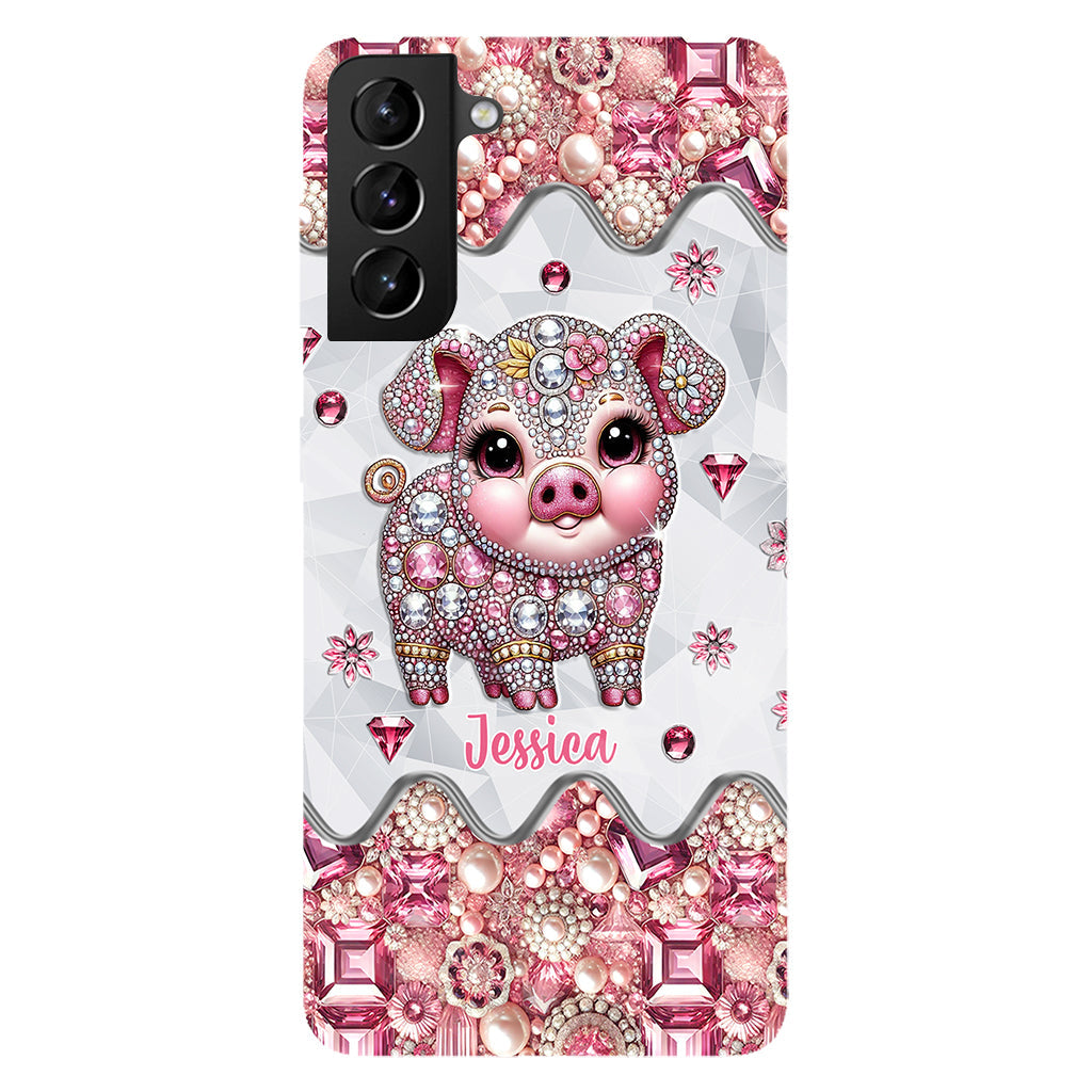 Coque de téléphone personnalisée pour amoureux des cochons - Mignon Cochon - Impression intégrale
