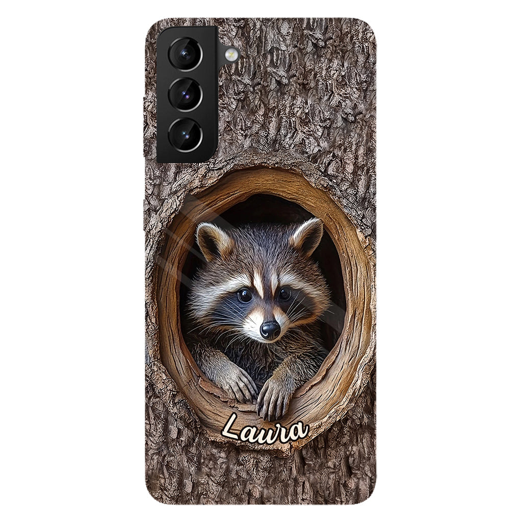 Adorable raton laveur - Coque de téléphone personnalisée avec motif raton laveur intégral
