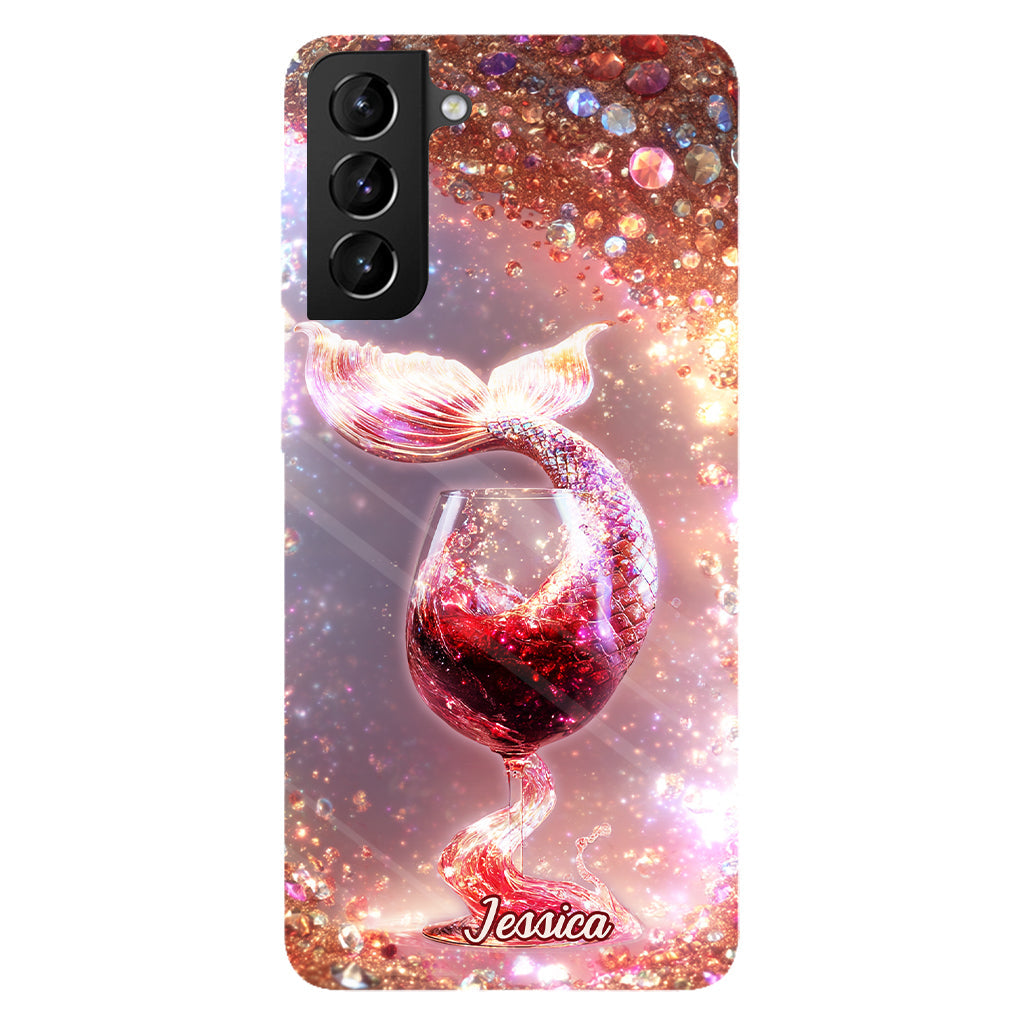 I Drink Like A Fish I'm A Mermaid - Personalized Wine Full Print Phone Case