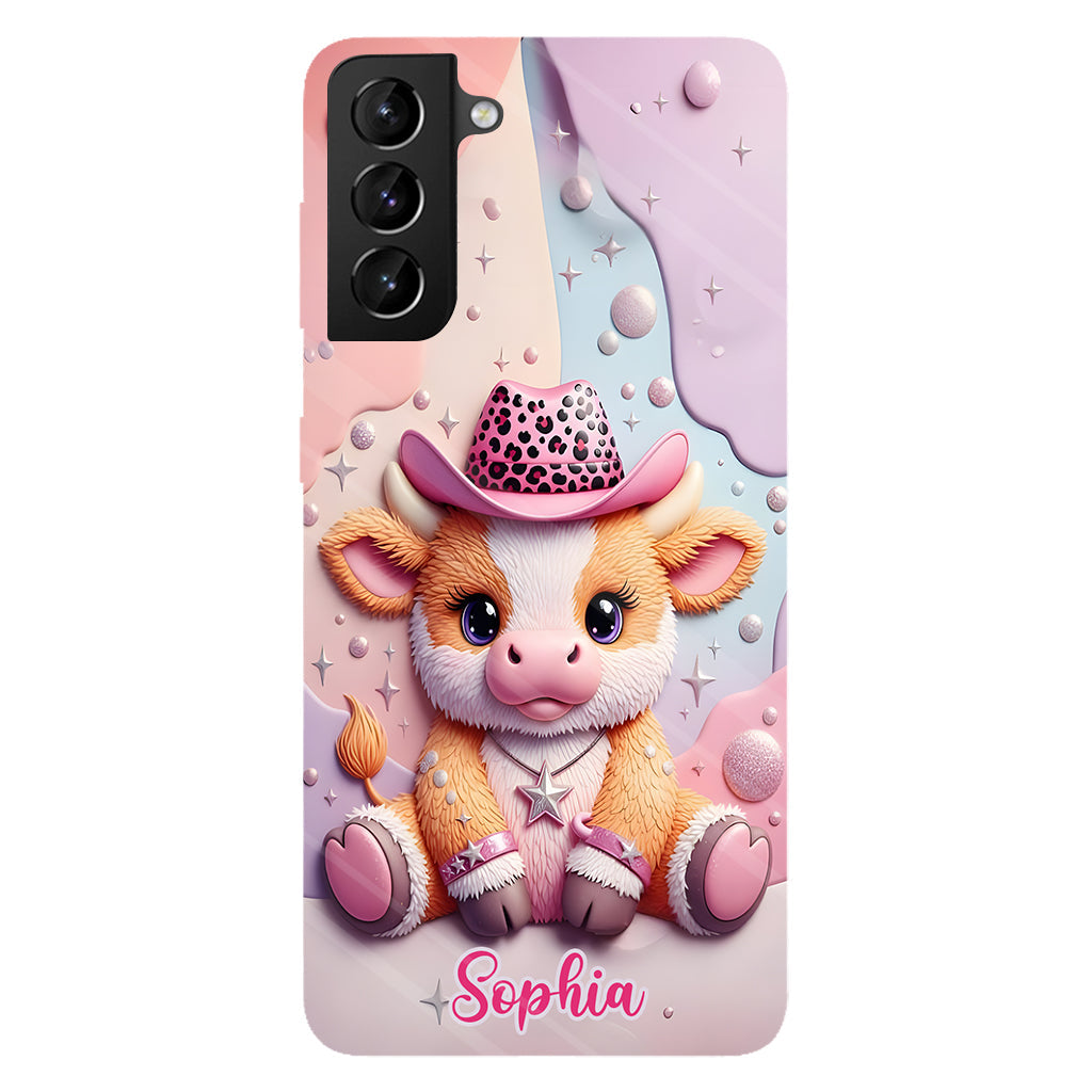 Adorable vache des Highlands - Coque de téléphone personnalisée avec imprimé intégral vache des Highlands