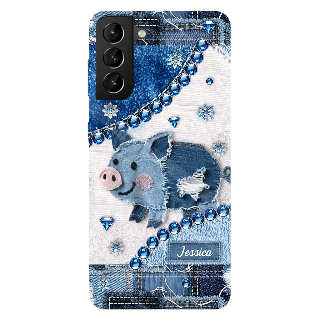 Coque de téléphone personnalisée pour amoureux des cochons - Cochon mignon - Impression intégrale