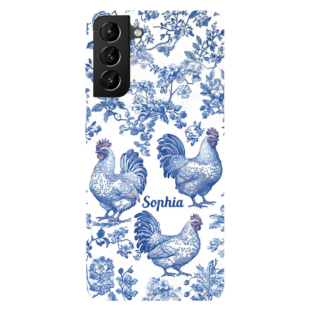 Chicken Toile de Jouy - Personalized Chicken Full Print Phone Case
