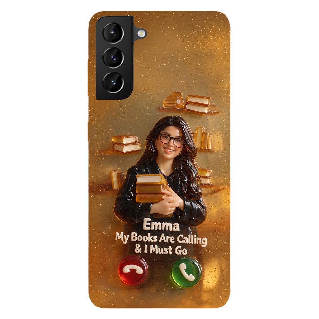 My Books Are Calling & I Must Go - Personalized Book Full Print Phone Case