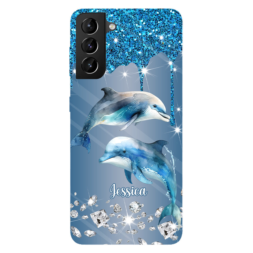 Magnifiques dauphins - Coque de téléphone personnalisée avec impression intégrale de dauphins