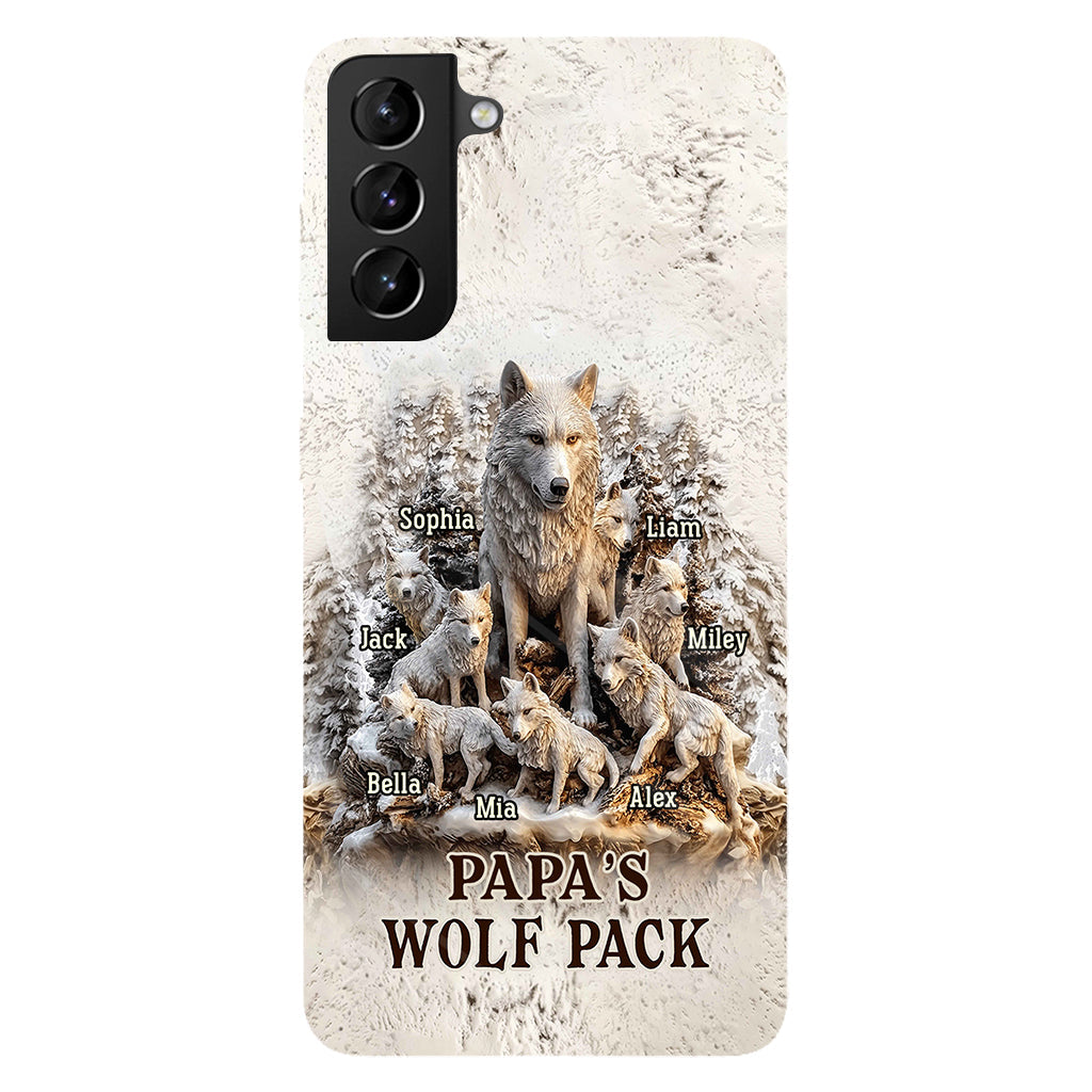 Papa's Wolf Pack - Personalized Father Full Print Phone Case