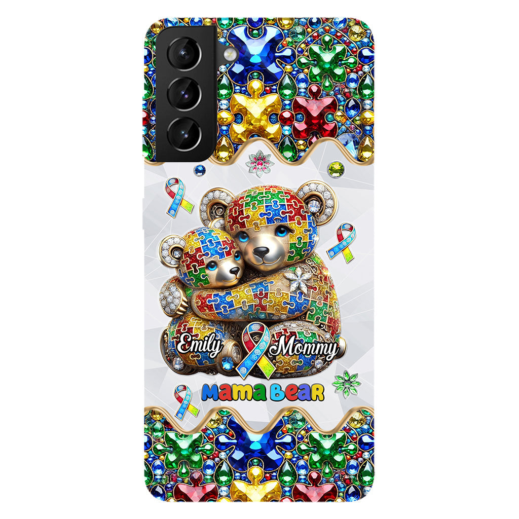 Mama Bear - Personalized Autism Awareness Full Print Phone Case
