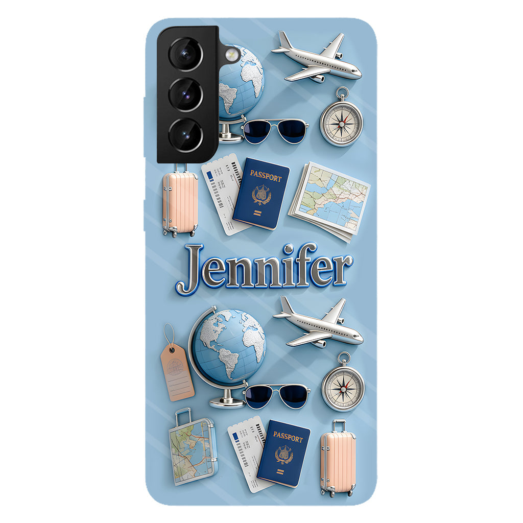 Just A Girl Who Loves Travelings - Personalized Travelling Full Print Phone Case