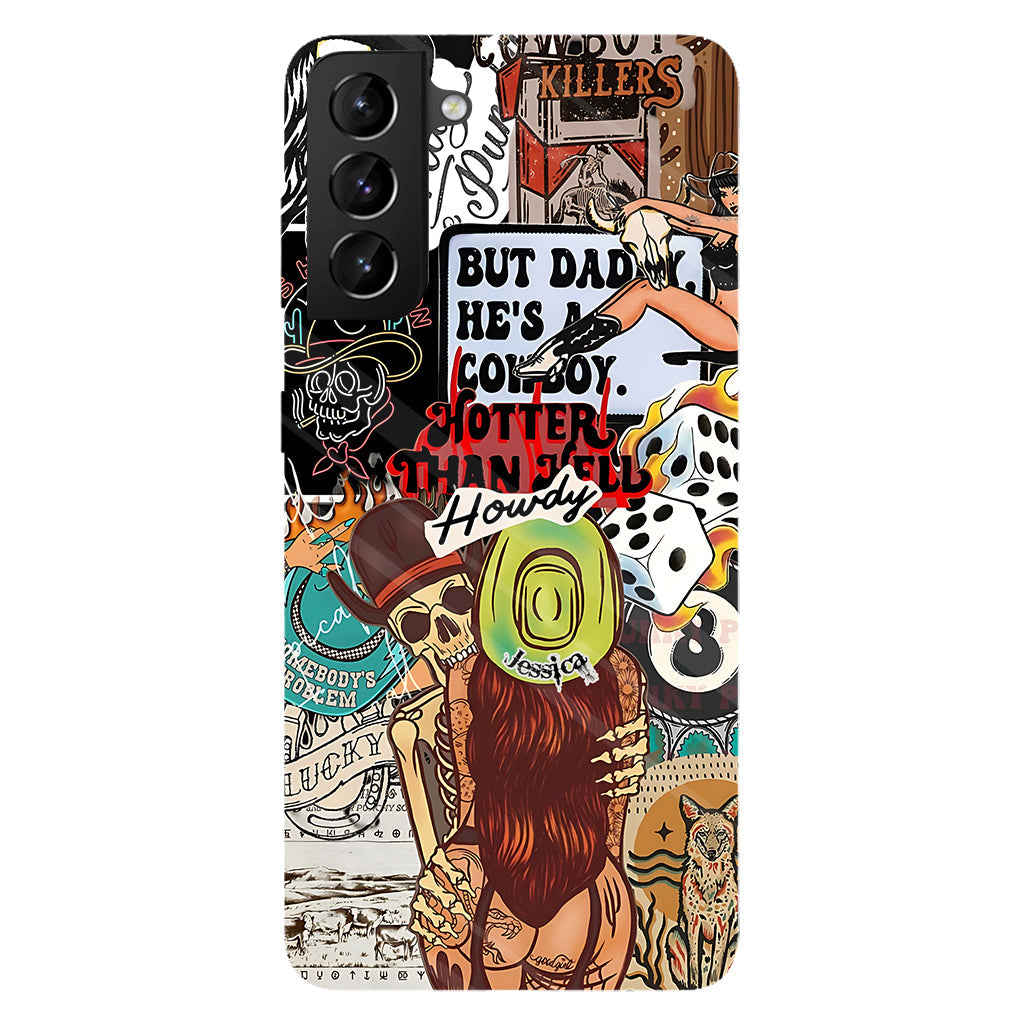 Howdy Cowgirl – Personalisierte Handyhülle mit Cowgirl-Vollbild