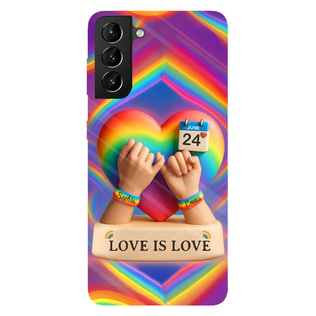 Love Is Love - Personalized LGBT Support Full Print Phone Case