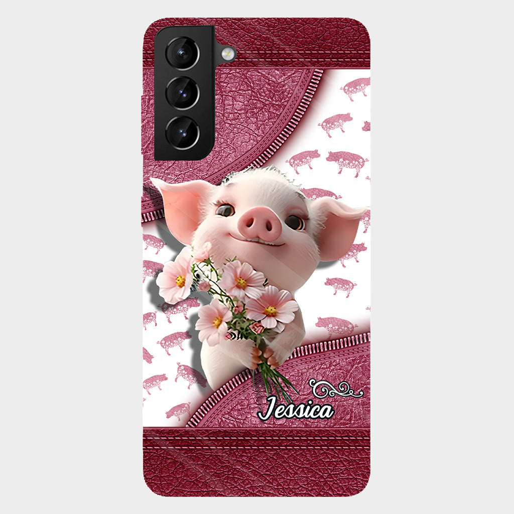 Coque de téléphone personnalisée « Amoureux des cochons » avec impression intégrale