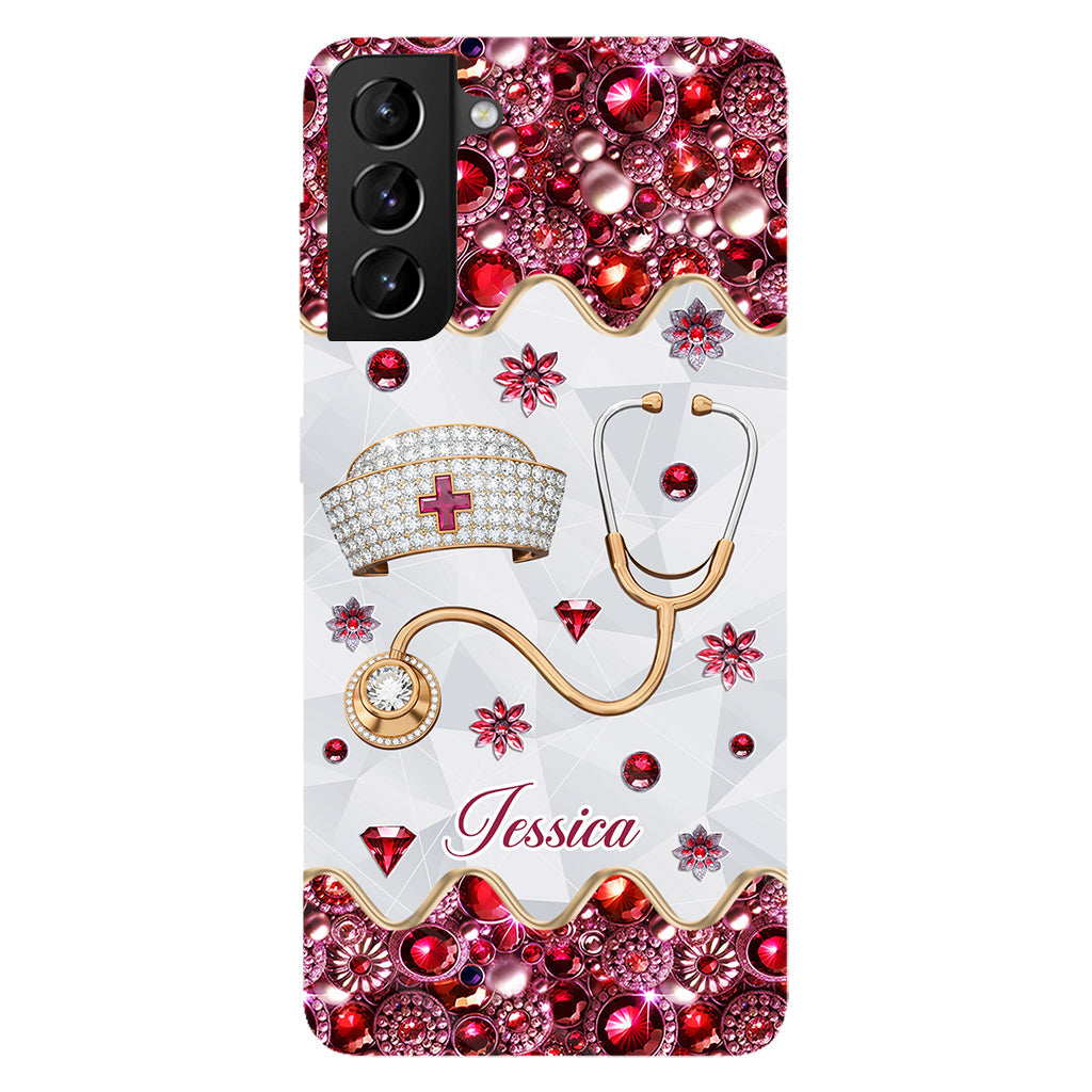 Nurse's Hat & Stethoscope - Personalized Nurse Full Print Phone Case