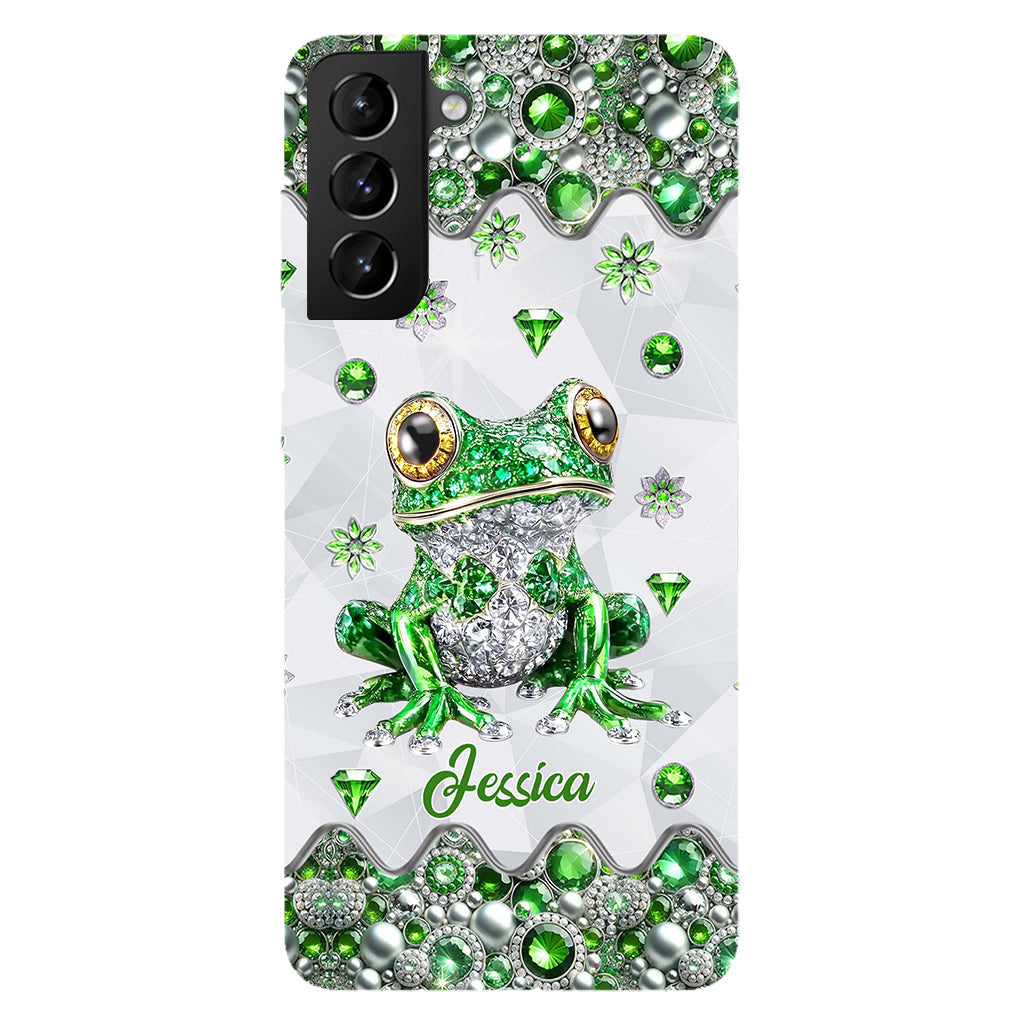 Une fille qui adore les grenouilles - Coque de téléphone personnalisée avec motif grenouille