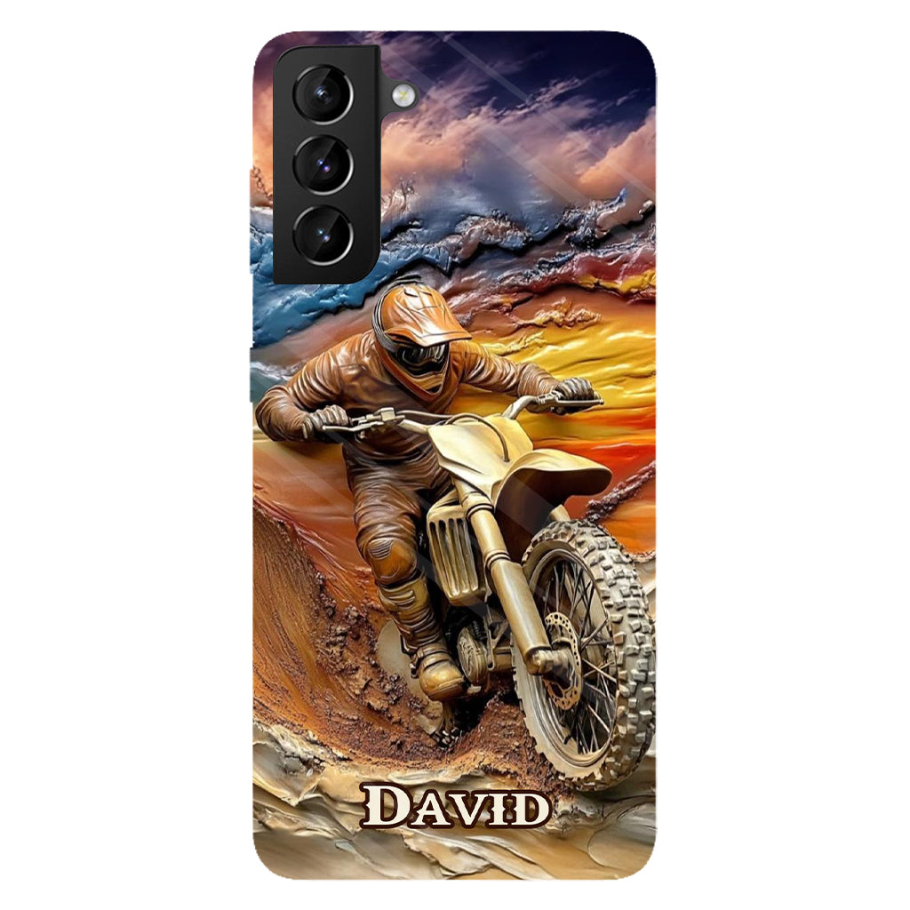 Born To Ride - Personalized Dirt Bike Full Print Phone Case