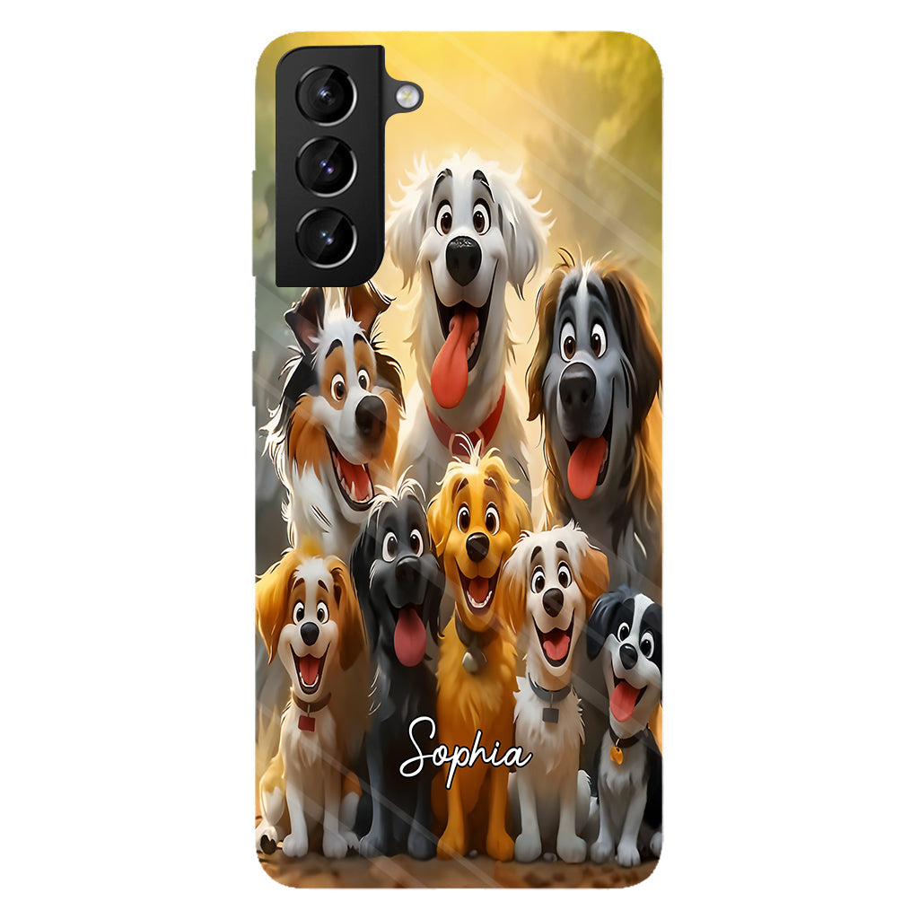 Juste une fille qui aime les chiens - Coque de téléphone personnalisée avec impression intégrale de chien