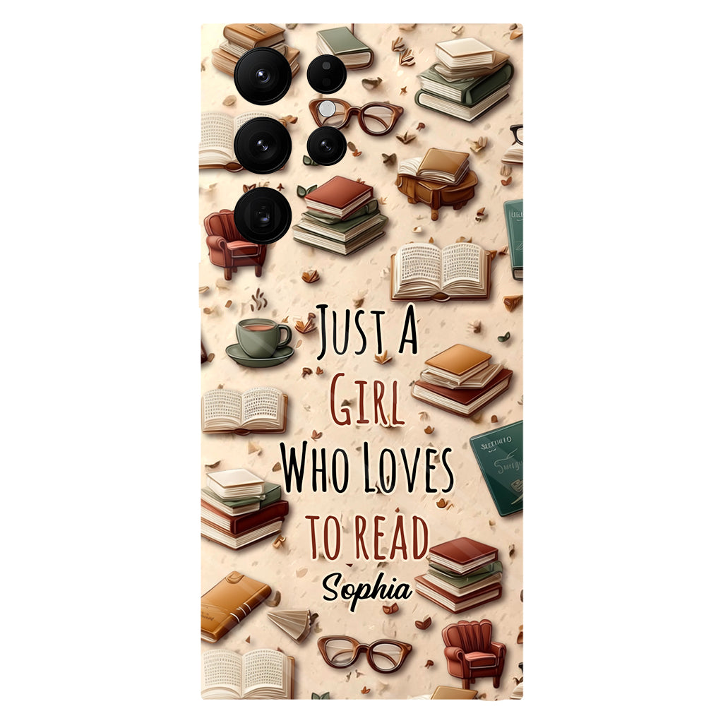Just a Girl who Loves to Read - Personalized Book Full Print Phone Case