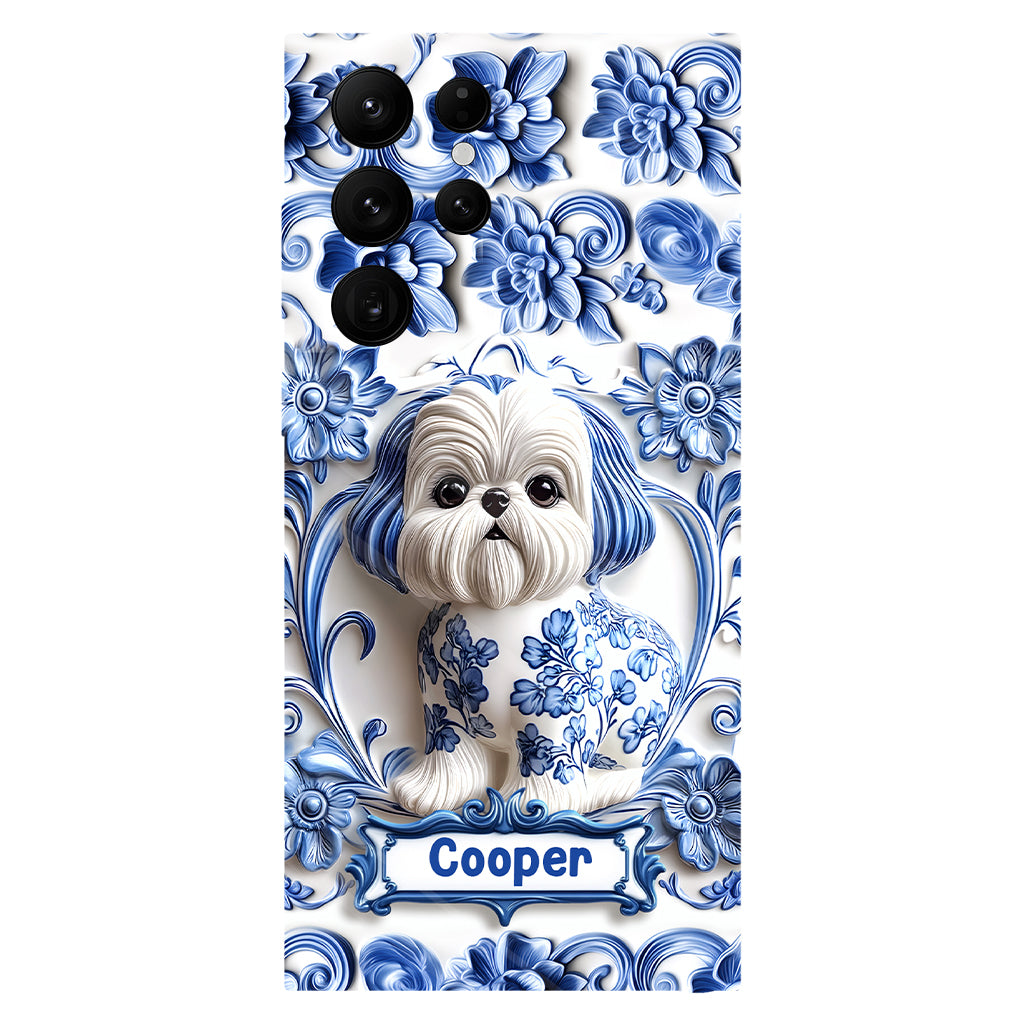 Coque de téléphone personnalisée avec imprimé chien mignon
