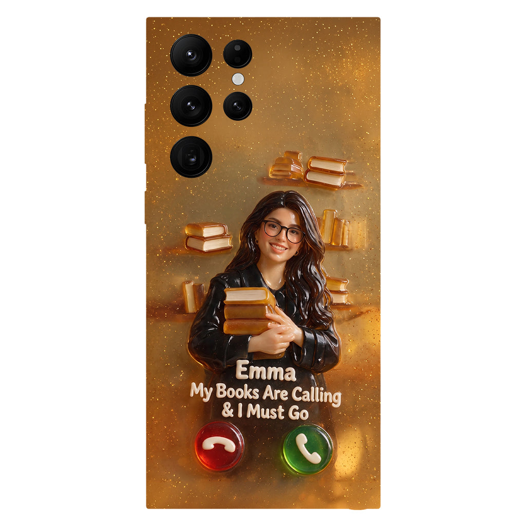 My Books Are Calling & I Must Go - Personalized Book Full Print Phone Case