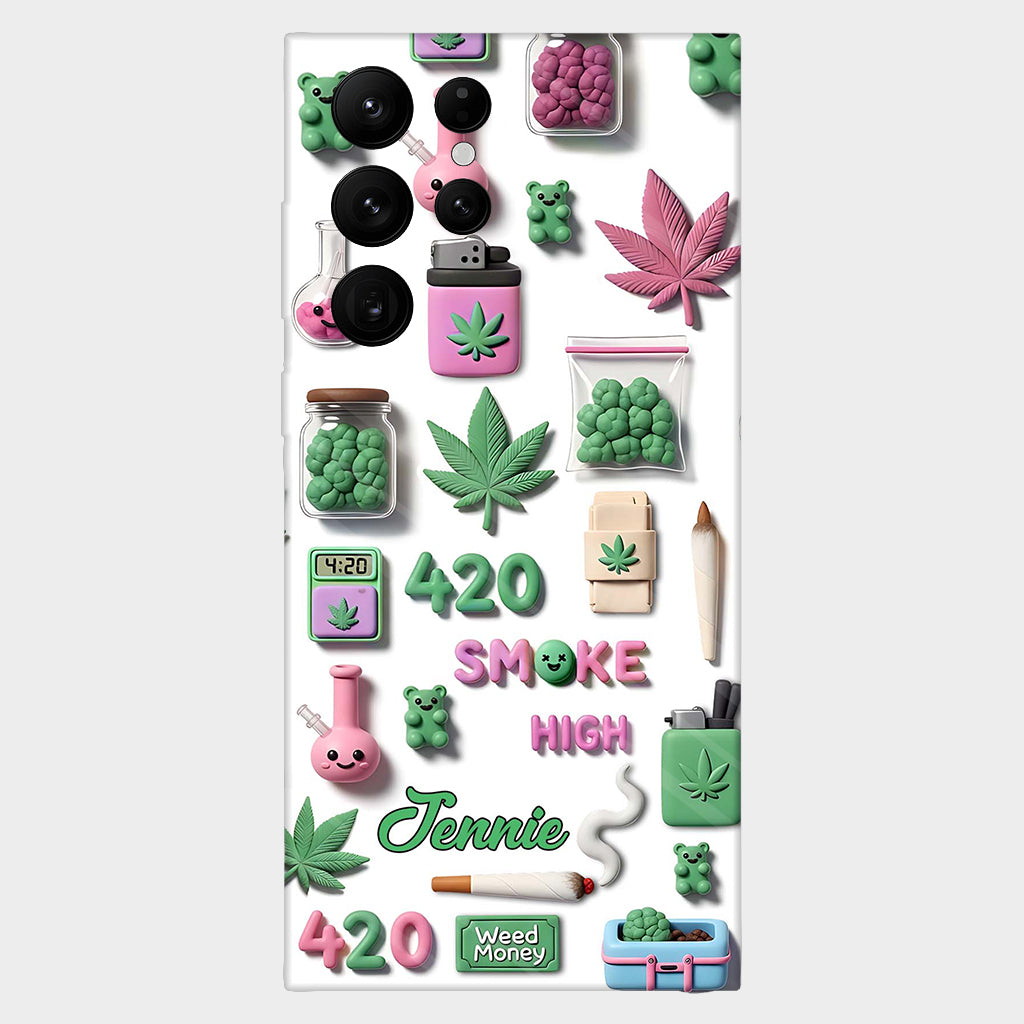 Stoner Chic – Personalisierte Handyhülle mit Weed-Motiv
