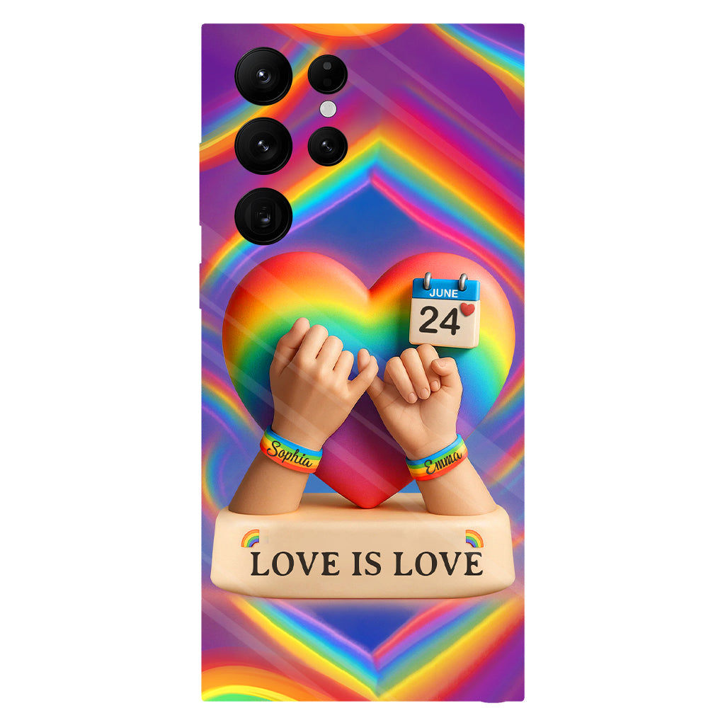 Love Is Love - Personalized LGBT Support Full Print Phone Case