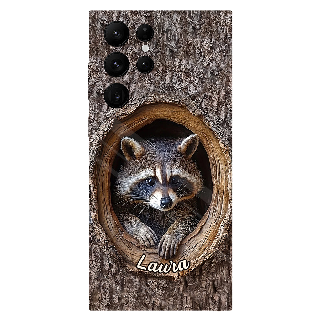 Adorable raton laveur - Coque de téléphone personnalisée avec motif raton laveur intégral