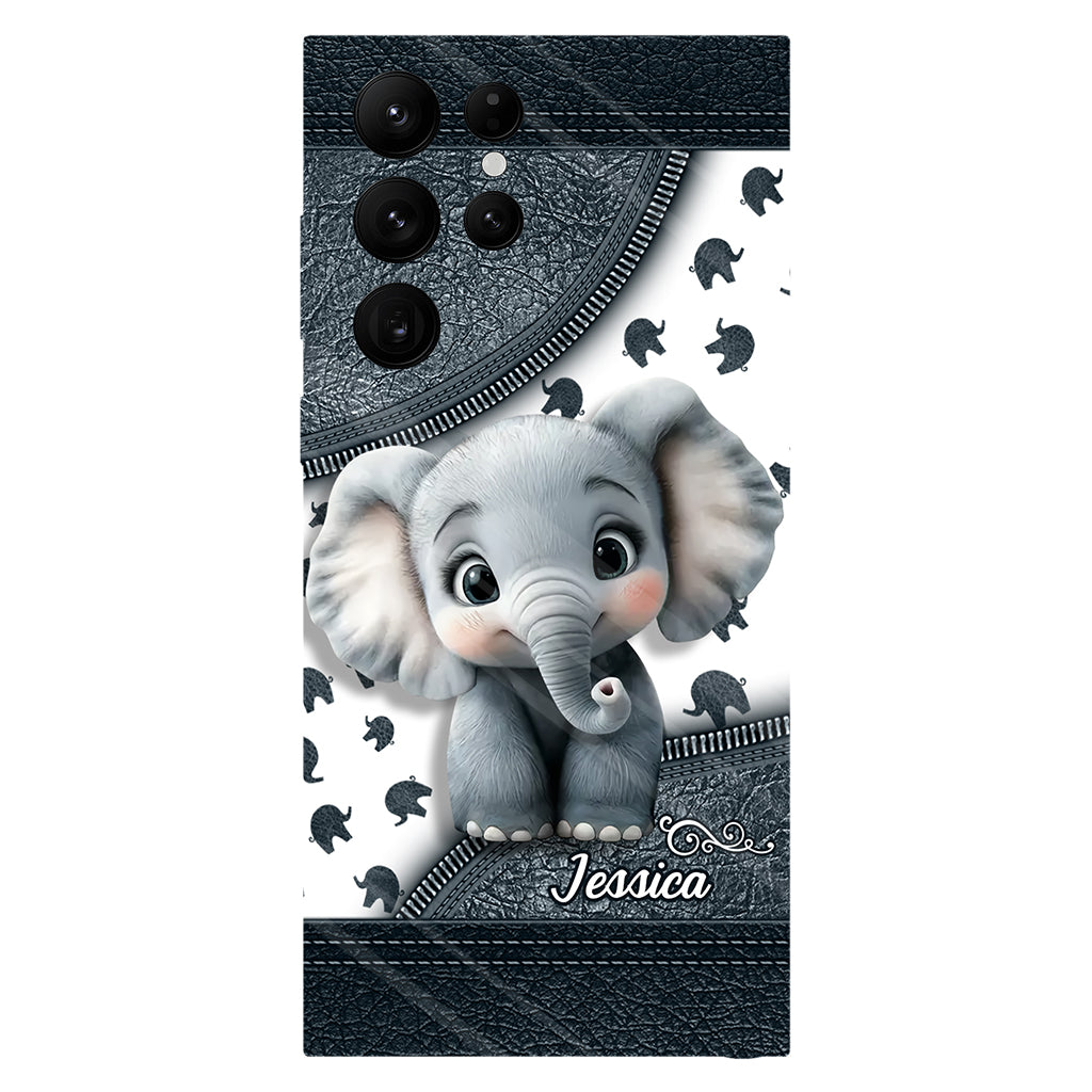 Niedlicher Babyelefant – Personalisierte Handyhülle mit Elefantenmotiv