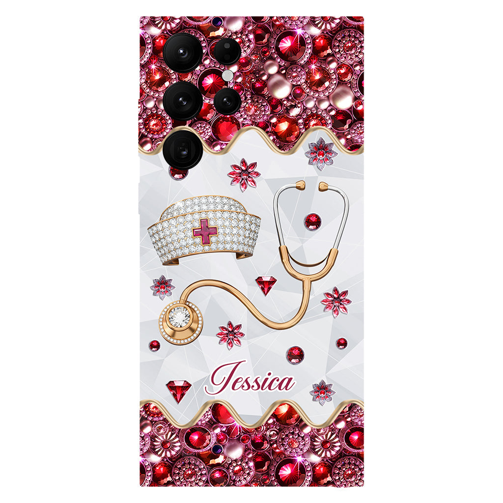 Nurse's Hat & Stethoscope - Personalized Nurse Full Print Phone Case