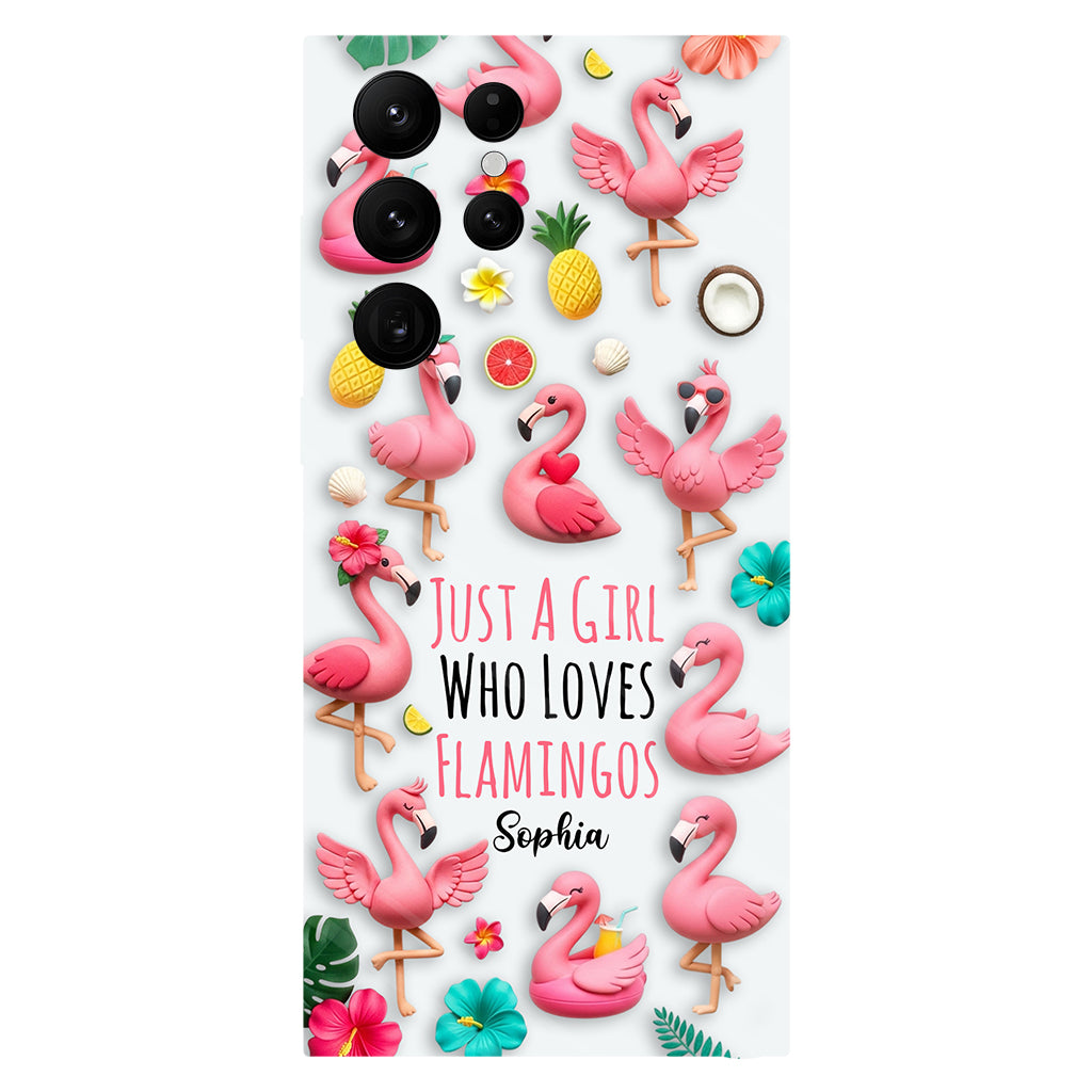 Coque de téléphone personnalisée « Flamants roses » avec motif intégral flamants roses