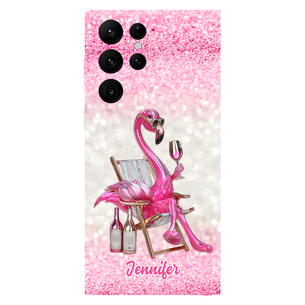 Sei ein Flamingo im Taubenschwarm – Personalisierte Handyhülle mit Flamingo-Vollbilddruck