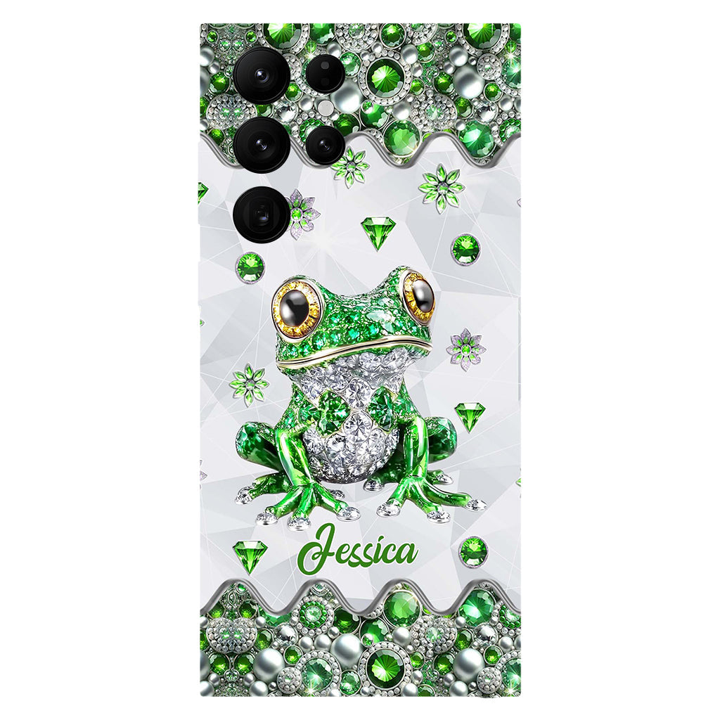 Une fille qui adore les grenouilles - Coque de téléphone personnalisée avec motif grenouille