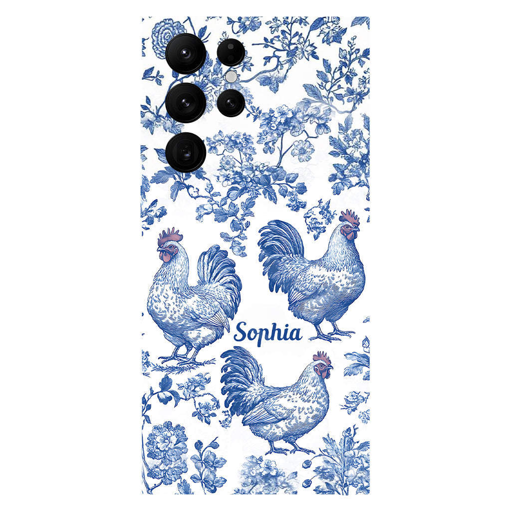 Chicken Toile de Jouy - Personalized Chicken Full Print Phone Case