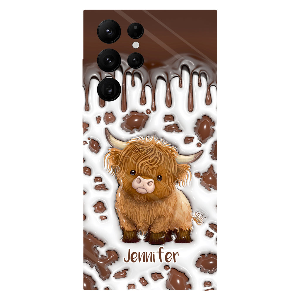 Einfach ein Mädchen, das Hochlandrinder liebt – Personalisierte Handyhülle mit Volldruck