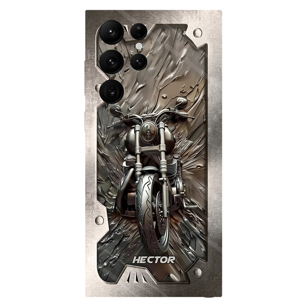 Coque de téléphone personnalisée avec motif motard vintage - Moto vintage