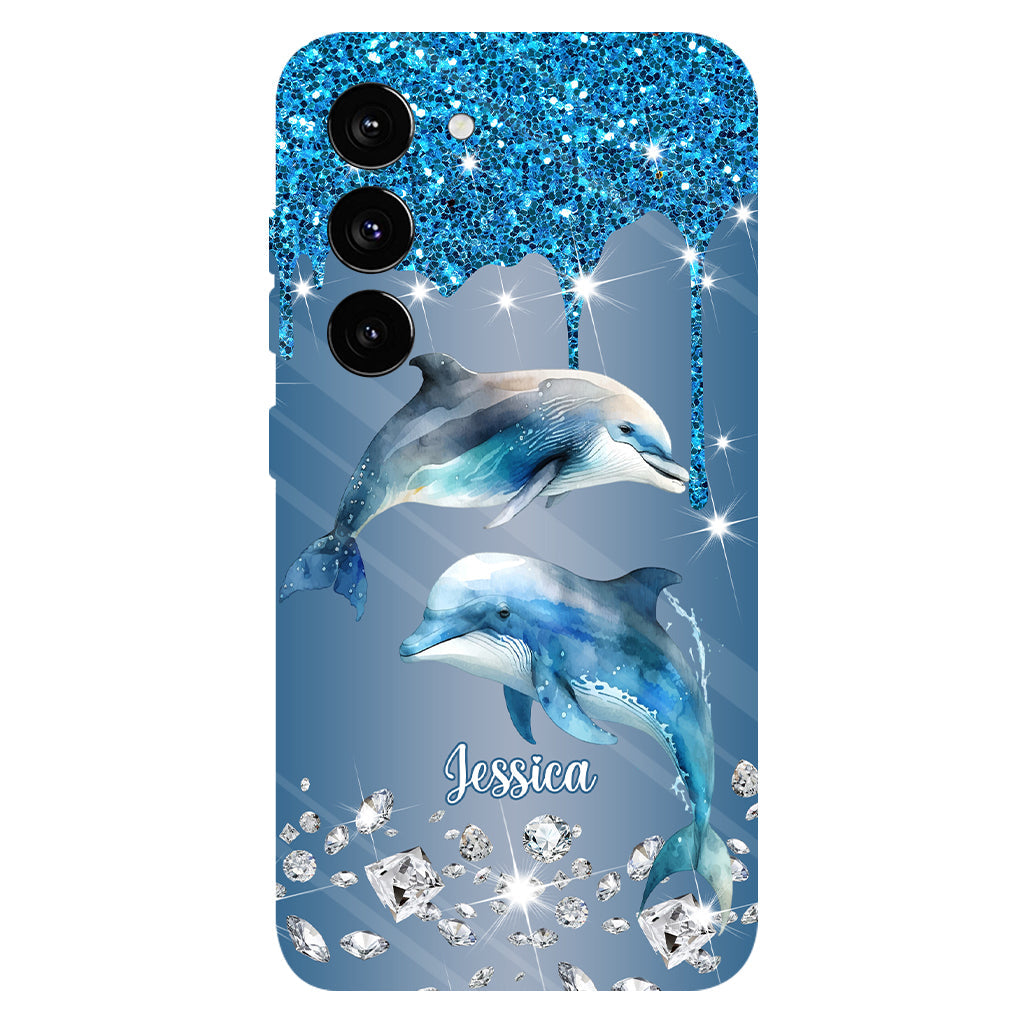 Magnifiques dauphins - Coque de téléphone personnalisée avec impression intégrale de dauphins