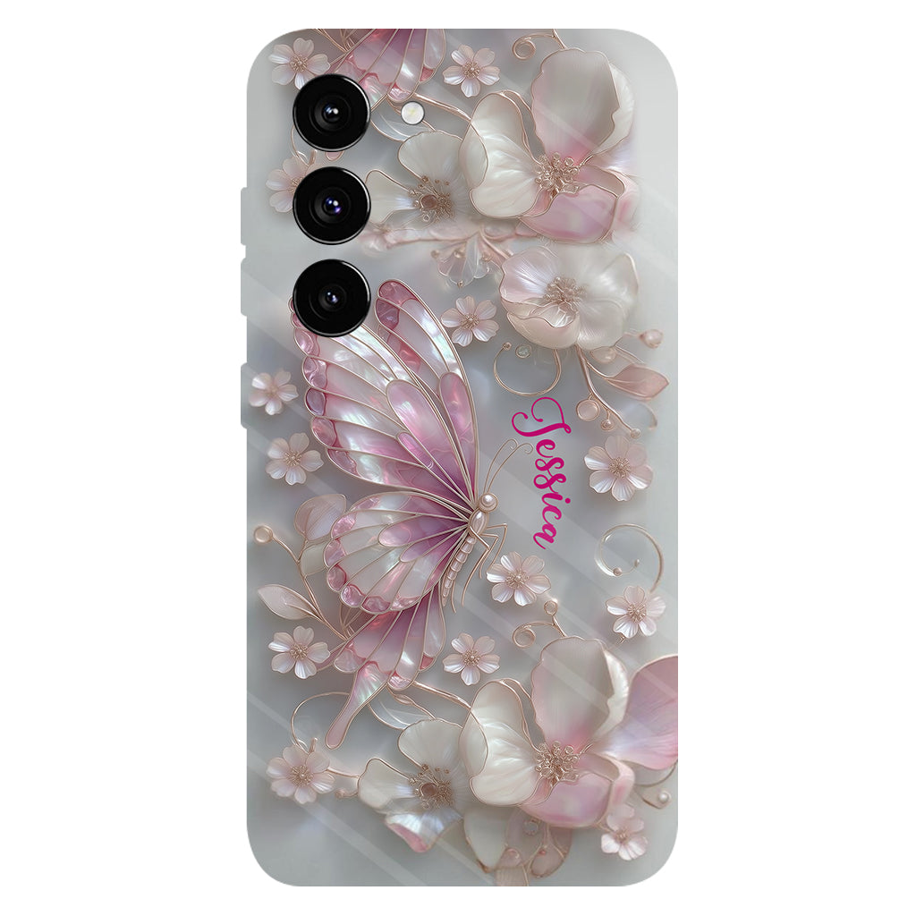 Coque de téléphone personnalisée avec motif papillons « J’adore les papillons »