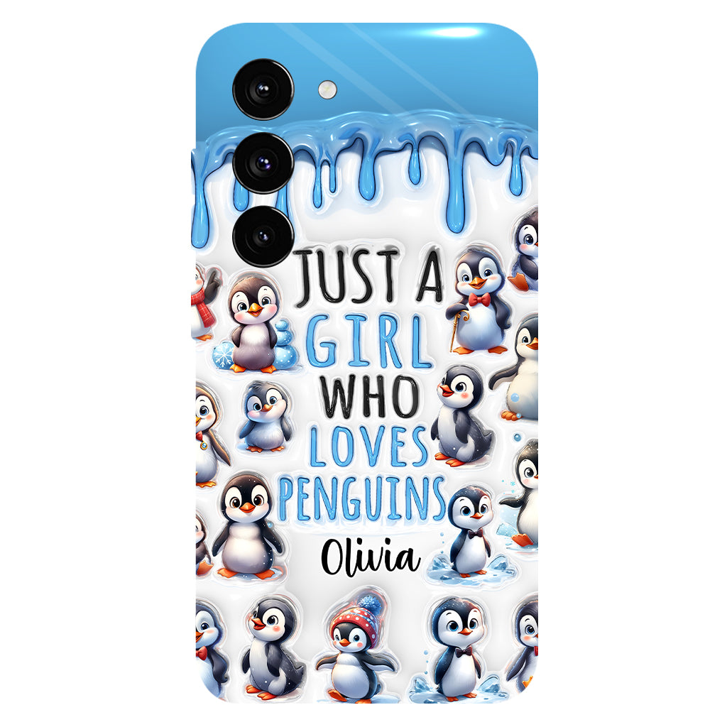 Just A Girl Who Loves Penguins - Personalized Penguin Lover Full Print Phone Case