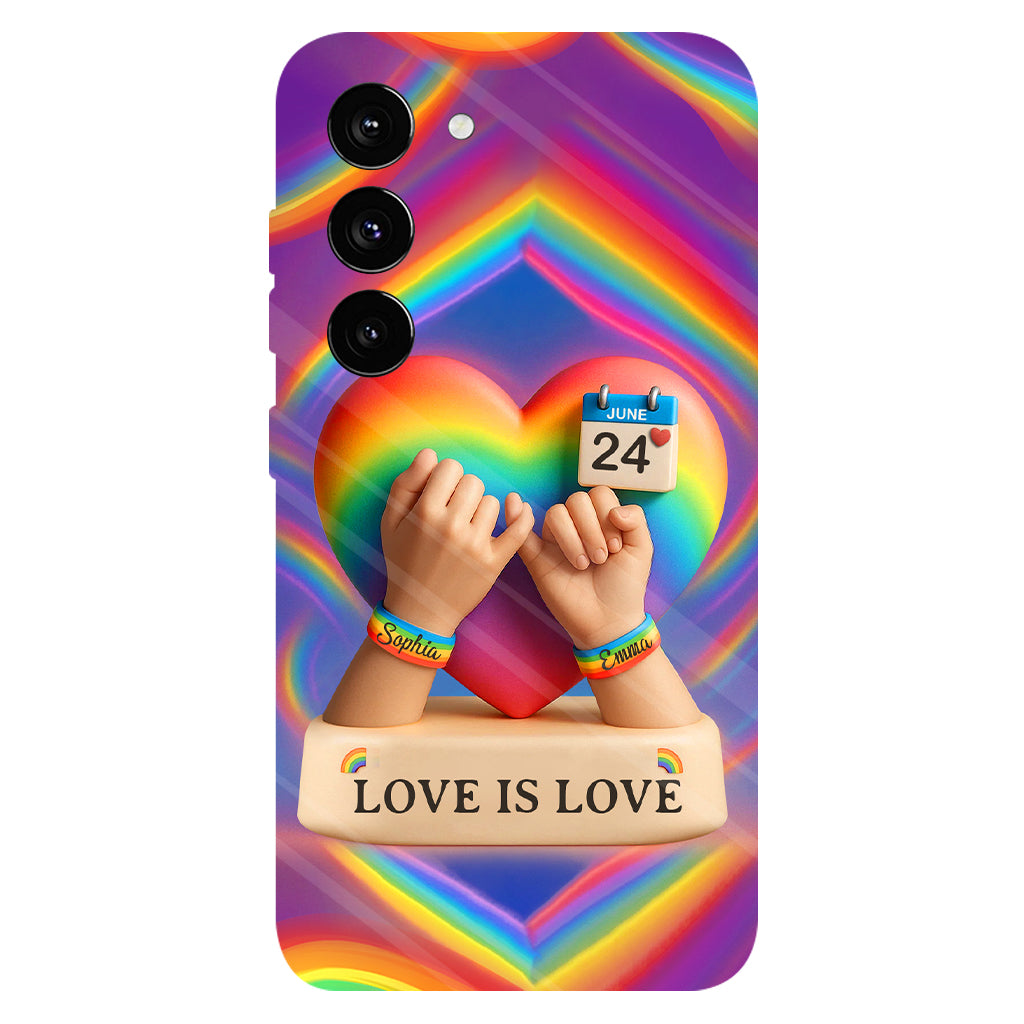 Love Is Love - Personalized LGBT Support Full Print Phone Case