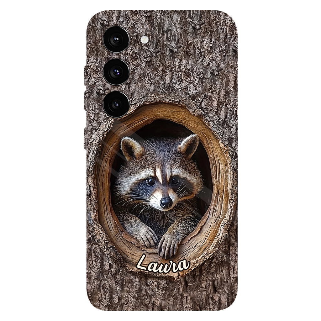 Adorable raton laveur - Coque de téléphone personnalisée avec motif raton laveur intégral