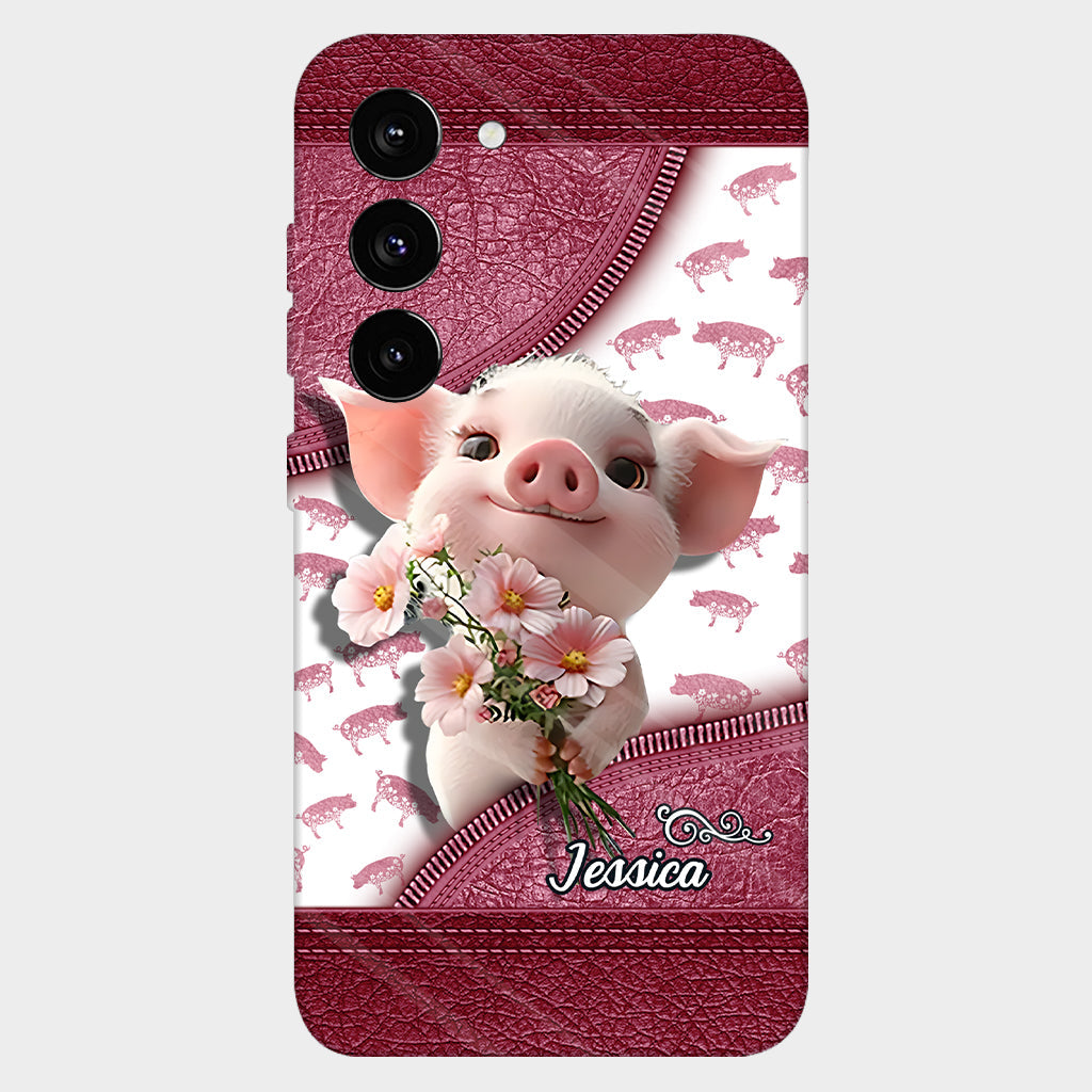 Coque de téléphone personnalisée « Amoureux des cochons » avec impression intégrale