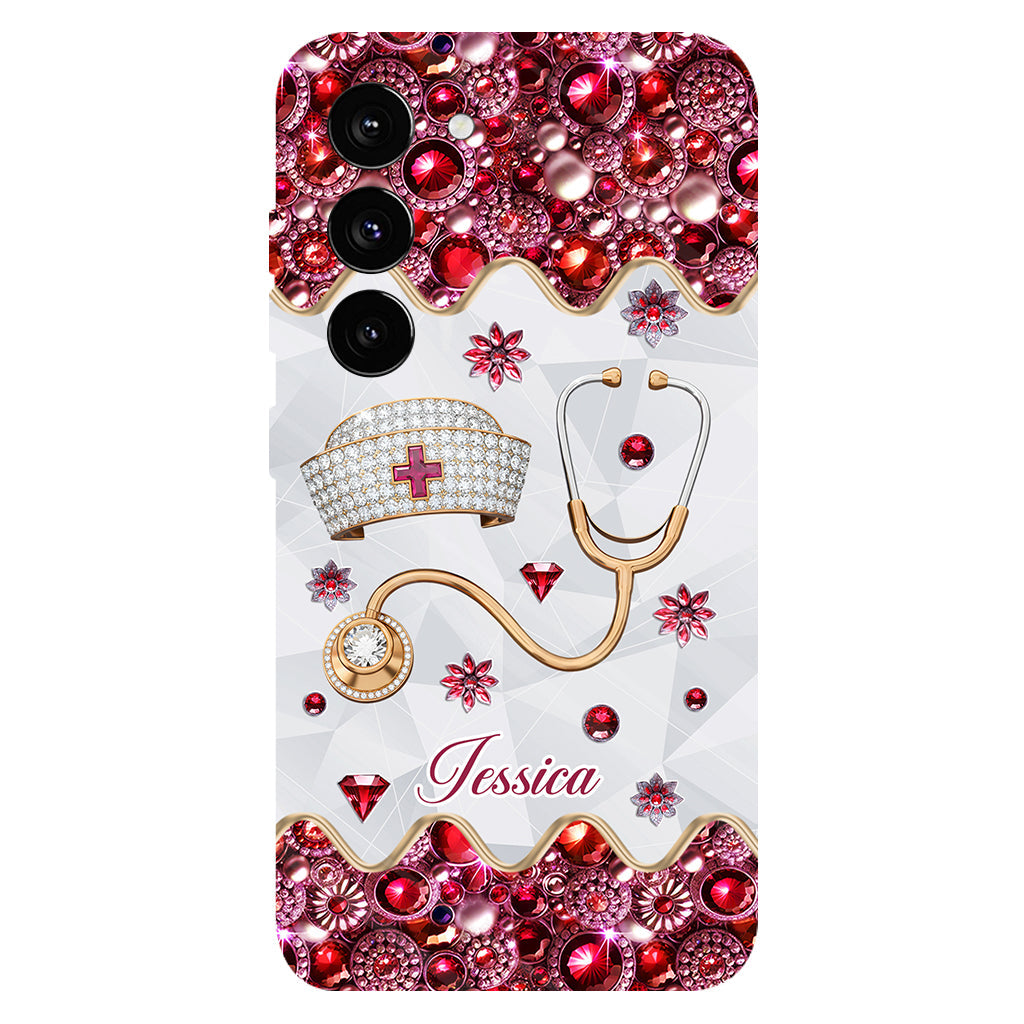 Nurse's Hat & Stethoscope - Personalized Nurse Full Print Phone Case