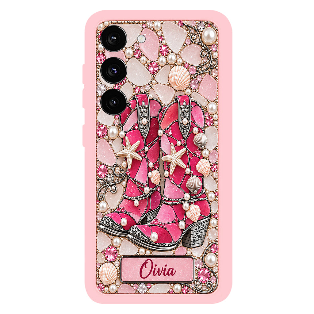 Cowgirl Boots - Personalized Cowgirl Full Print Phone Case