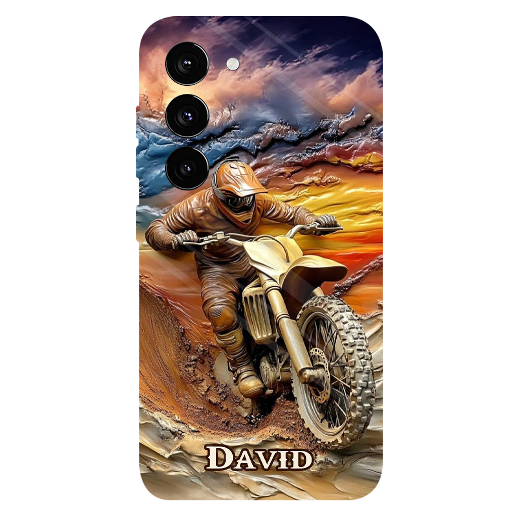 Born To Ride - Personalized Dirt Bike Full Print Phone Case