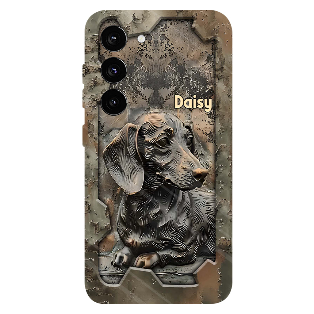 Das Leben ist schöner mit meinem Dackel – Personalisierte Handyhülle mit Hundemotiv