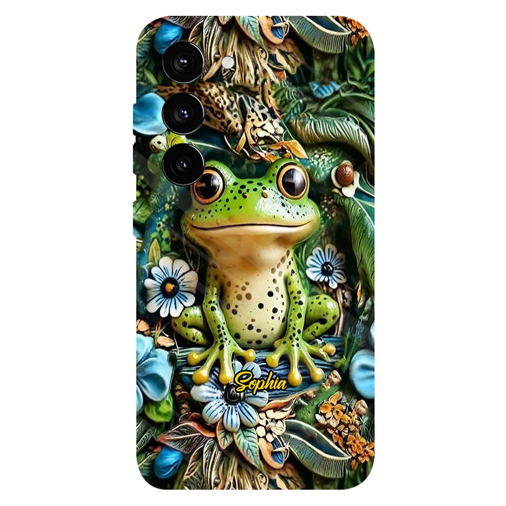 Ich liebe Frösche – Personalisierte Handyhülle mit Frosch-Vollbilddruck