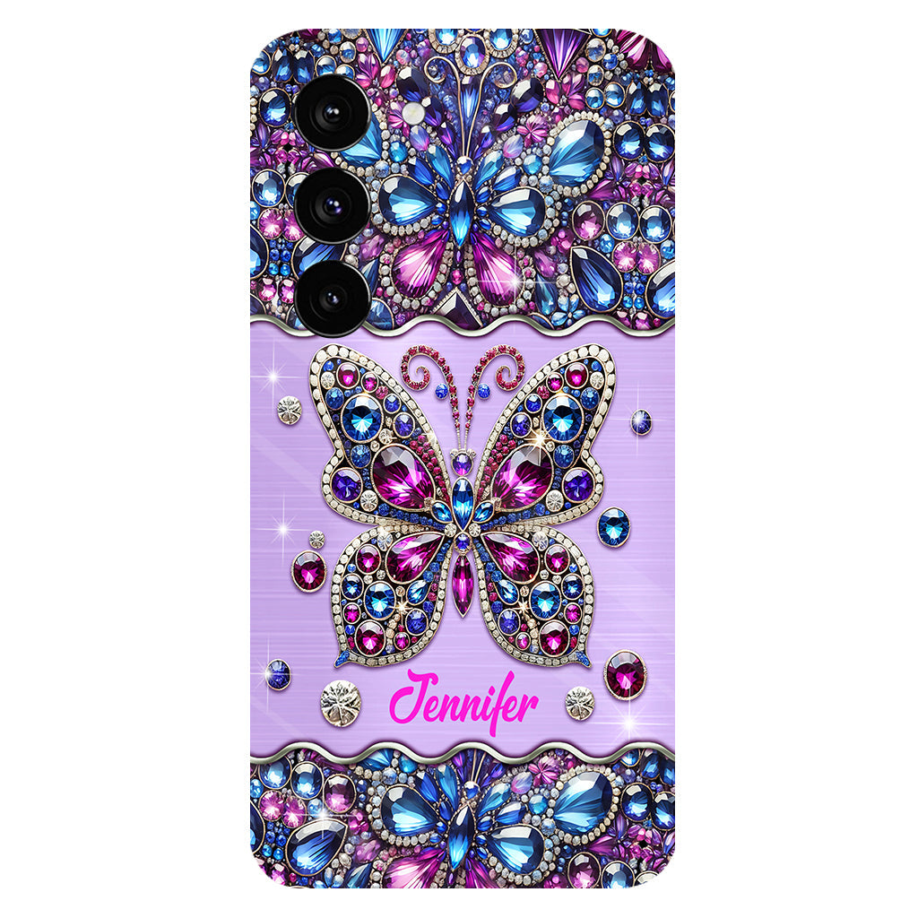 Sparkle Butterfly - Personalized Butterfly Full Print Phone Case