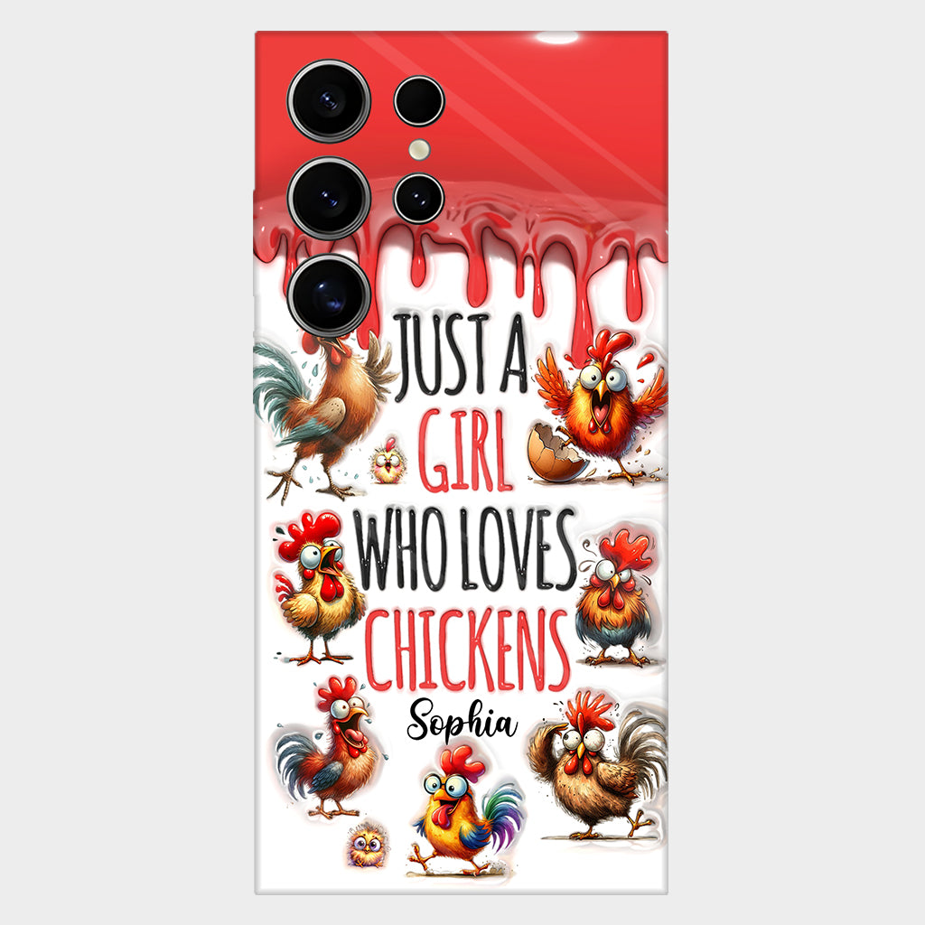 Just A Girl Who Loves Chicken - Personalized Chicken Full Print Phone Case