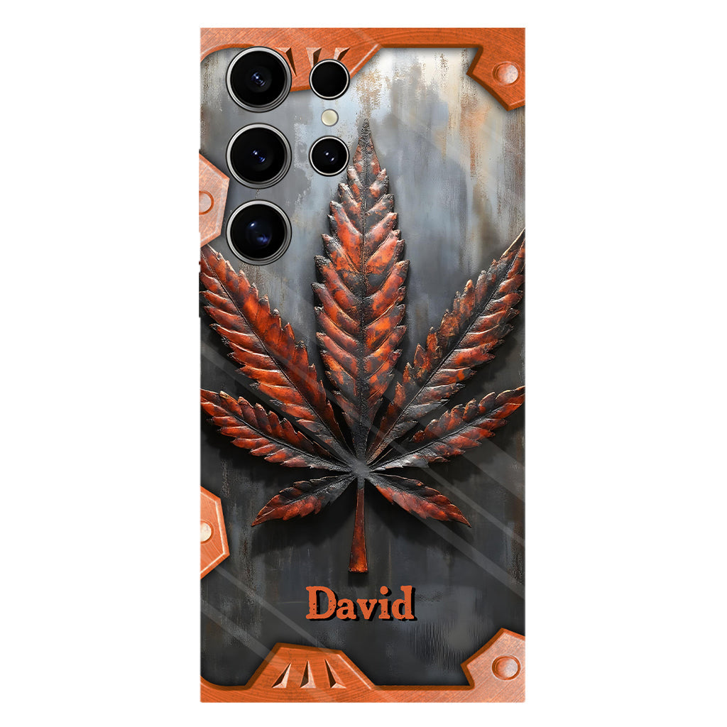 Superbe coque de téléphone personnalisée avec motif feuille et cannabis