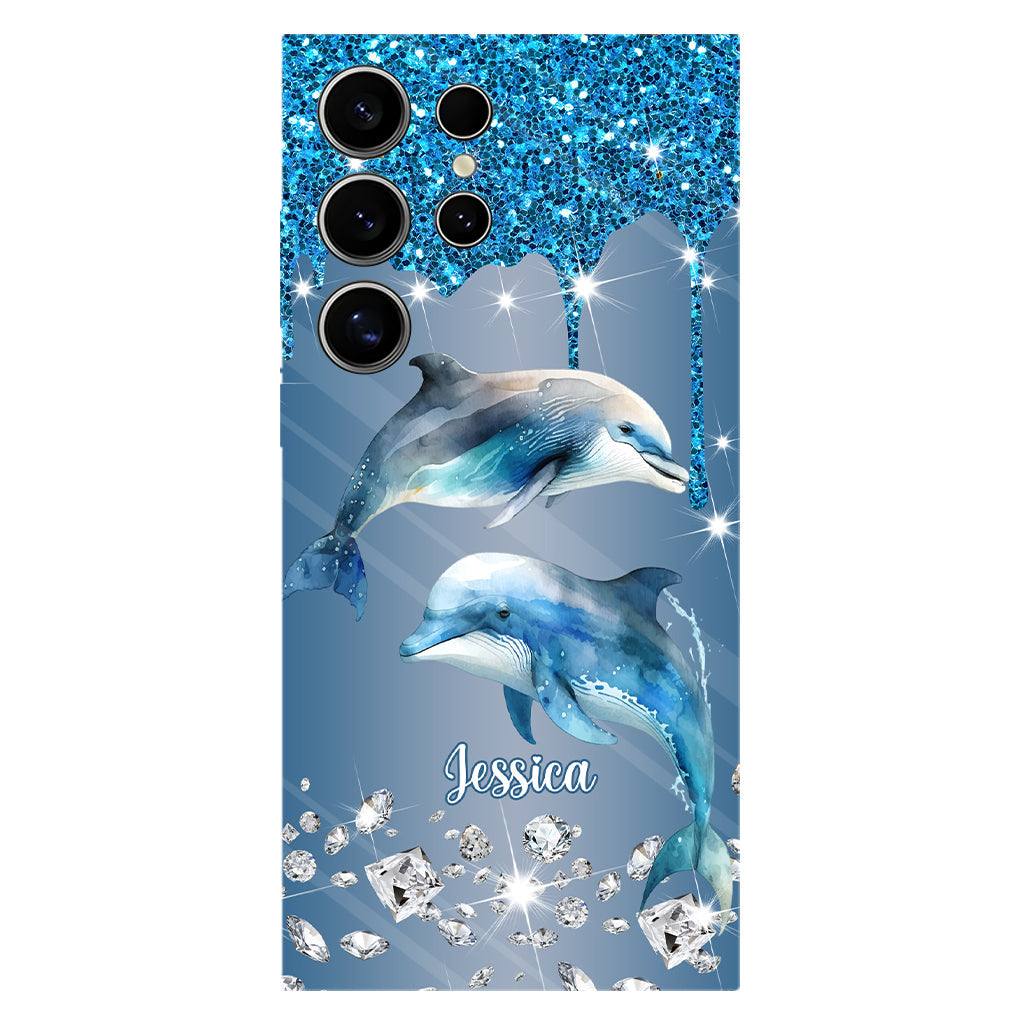 Magnifiques dauphins - Coque de téléphone personnalisée avec impression intégrale de dauphins